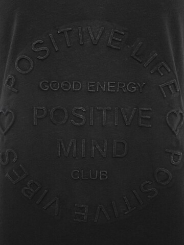 T-shirt 'Positive Mind' Zwillingsherz en noir