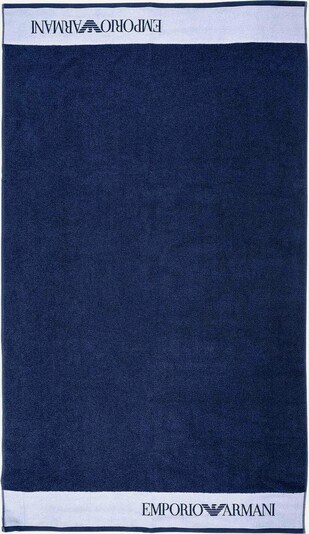 Emporio Armani Strandtuch in dunkelblau / weiß, Produktansicht