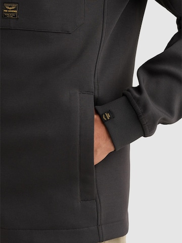 PME Legend Tussenjas 'Sweat cardigan with hood and zipper closure' in Grijs