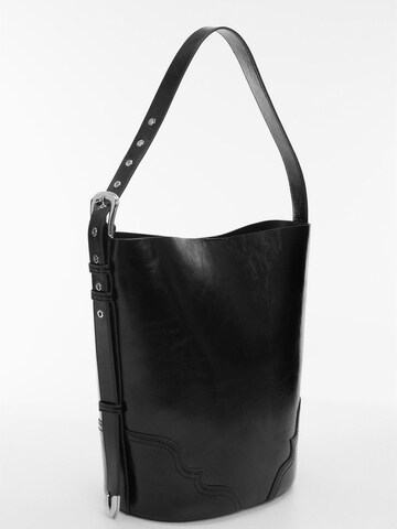 MANGO Schultertasche 'Texas' in Schwarz