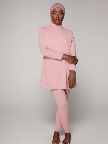SIYA Swimwear Badpak 'South – Covered - Burkini/Modest' in Roze: voorkant