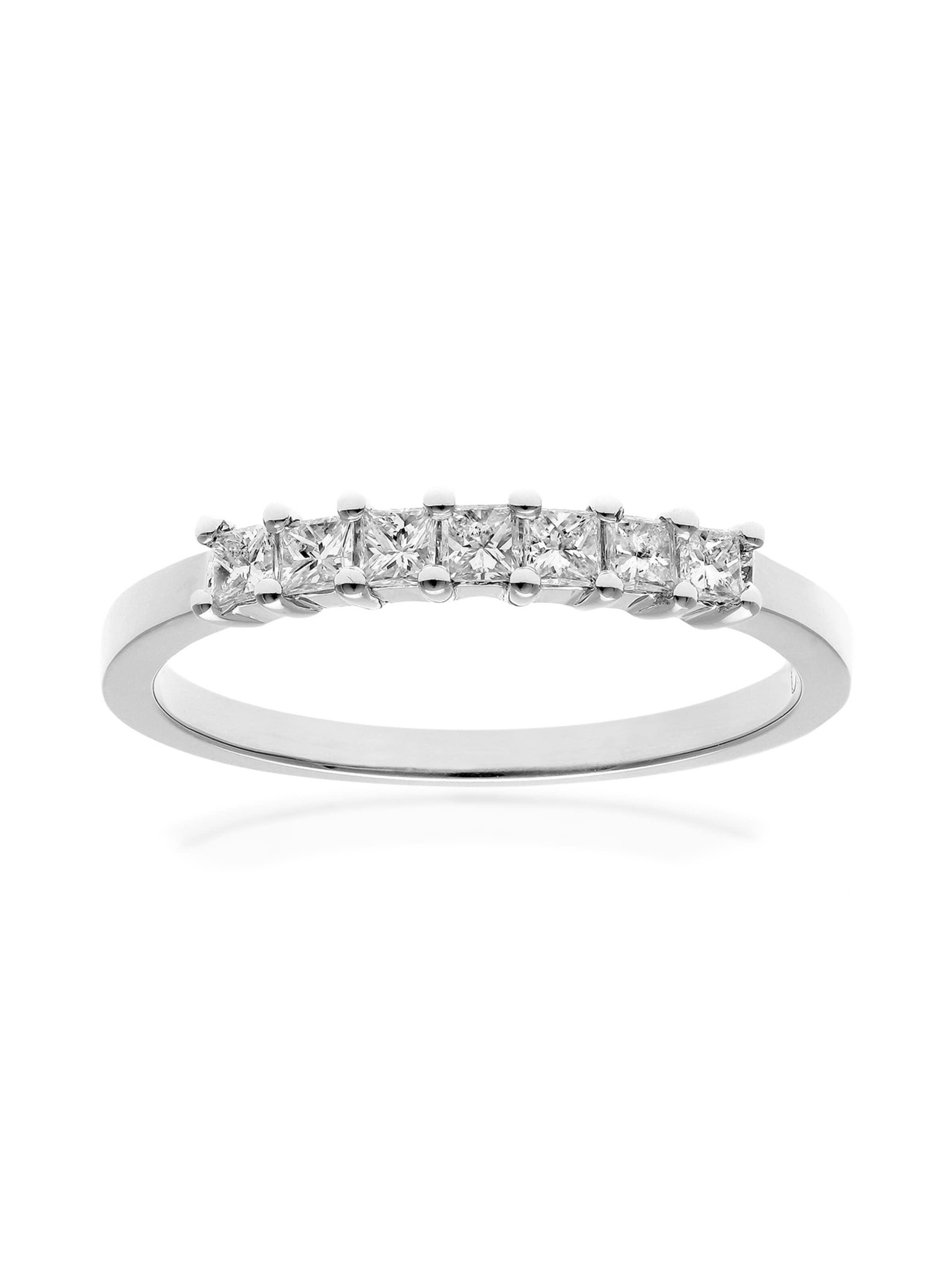 DIAMANT LETERNEL Ring 'Eternity-Ring aus 750 Weißgold mit 1.3 Karat Diamant'‌‌ in Silber: Vorderseite