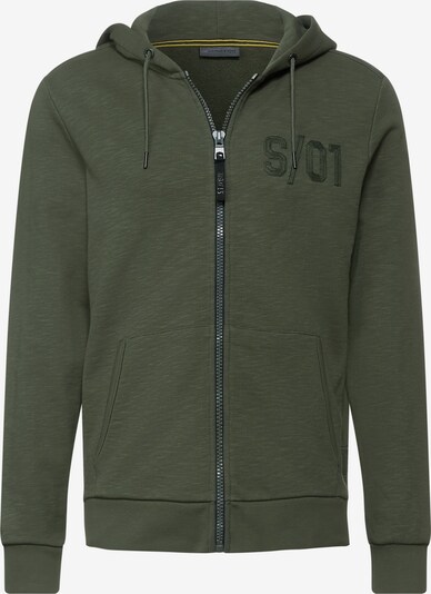 Street One MEN Sweatjacke in dunkelgrün, Produktansicht