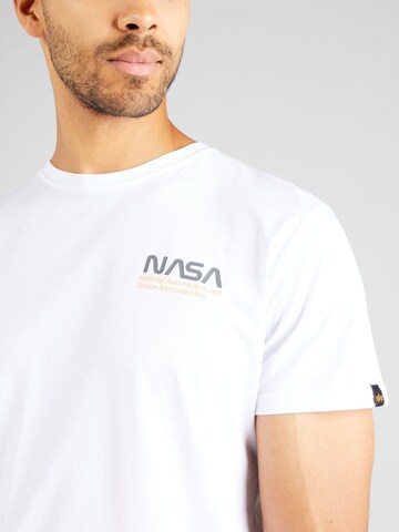 ALPHA INDUSTRIES Футболка 'Skylab Nasa T' в Белый