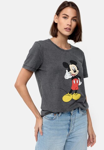Recovered Koszulka 'Mickey Mouse Phone' w kolorze szary: przód