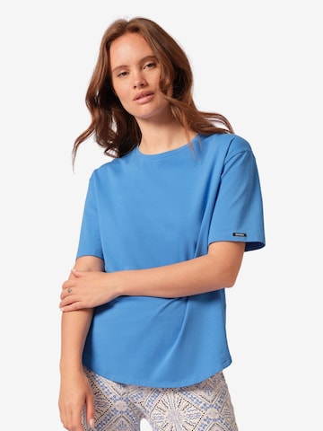Skiny Pajama Shirt in Blue: front