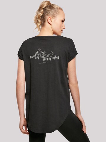 F4NT4STIC Shirt 'Mountain' in Zwart
