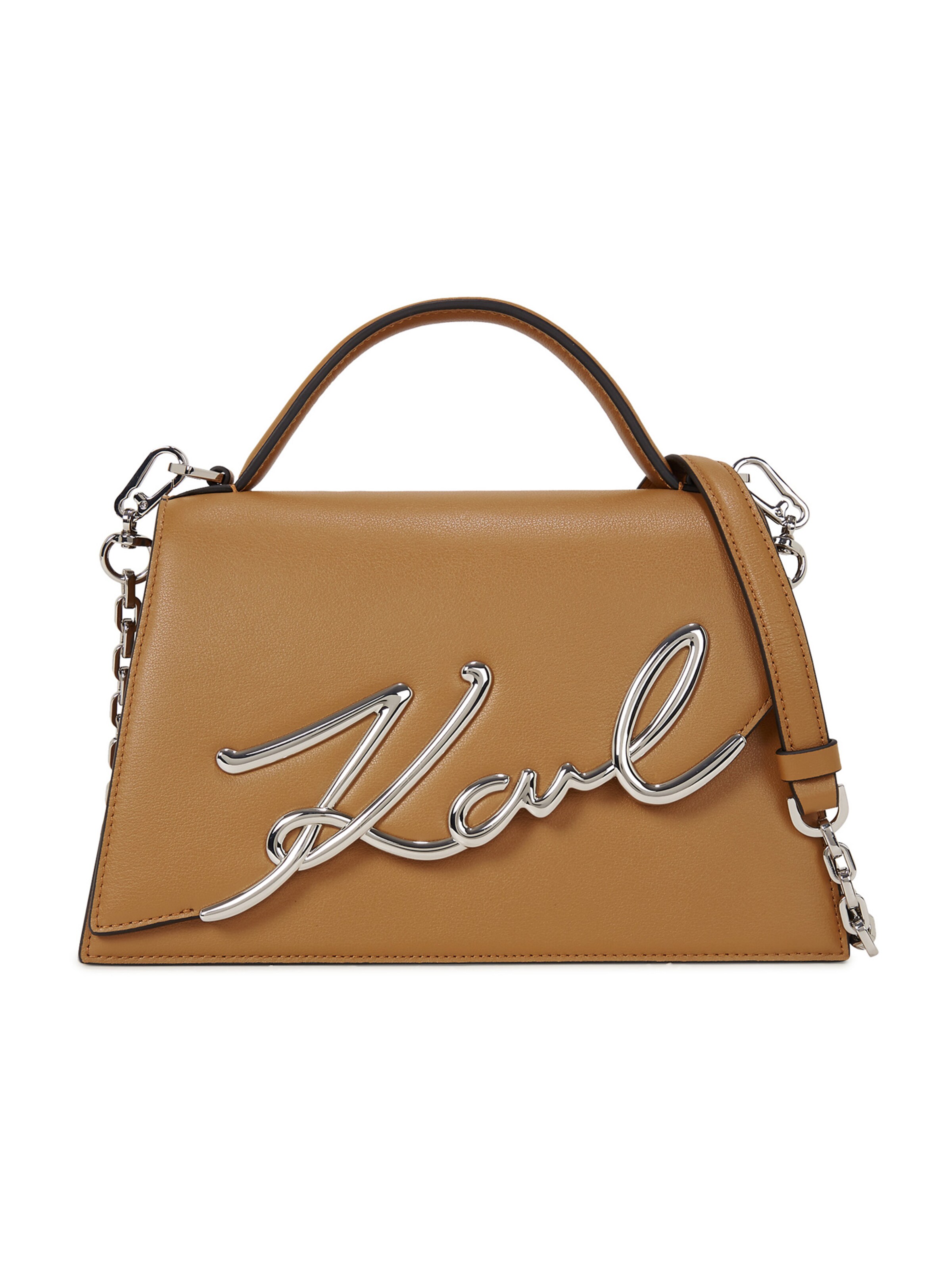 Borsa a mano di Karl Lagerfeld in marrone: frontale