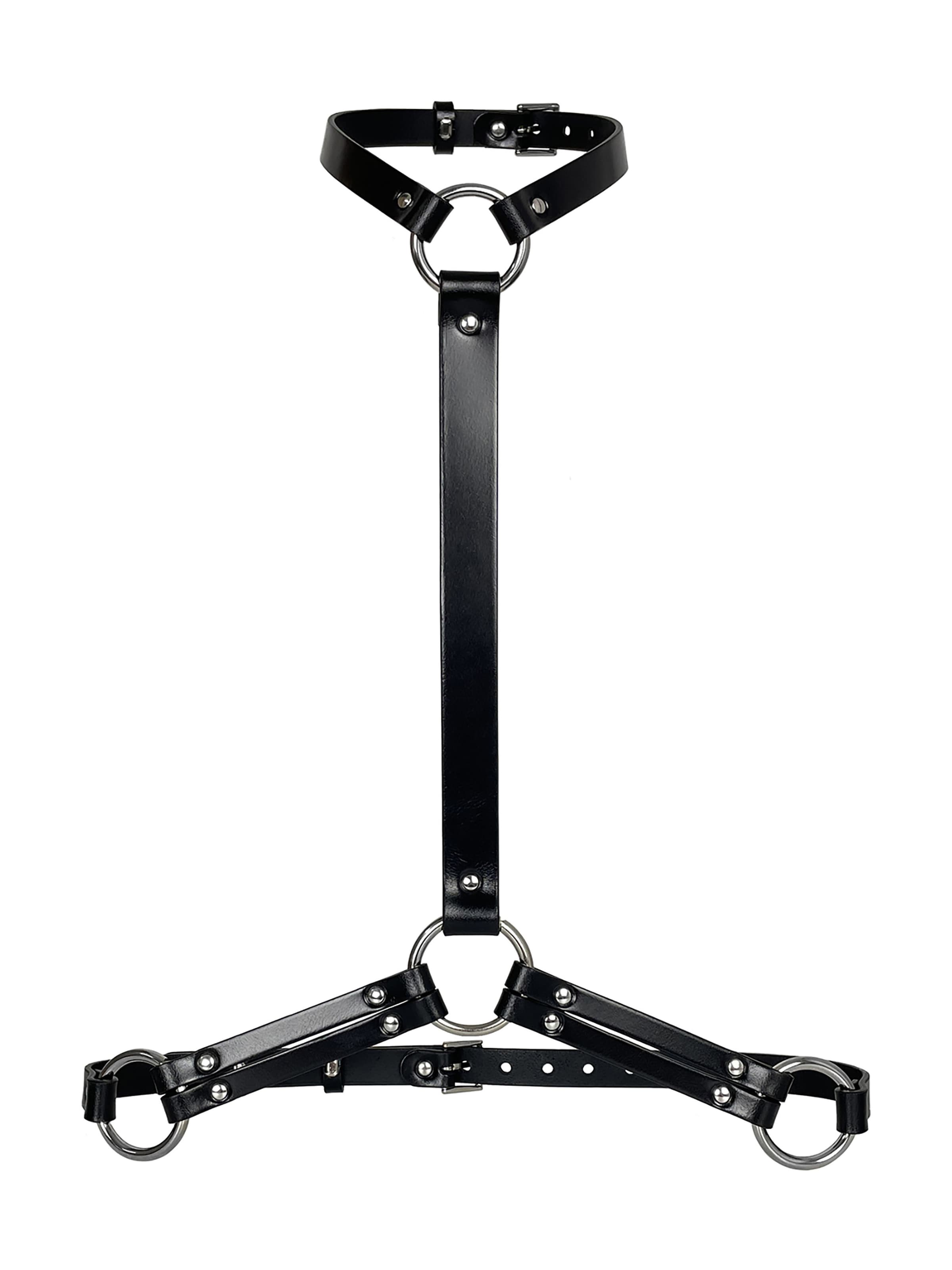 Haute Cuir Belt 'Milae Body Harness' in Black: front
