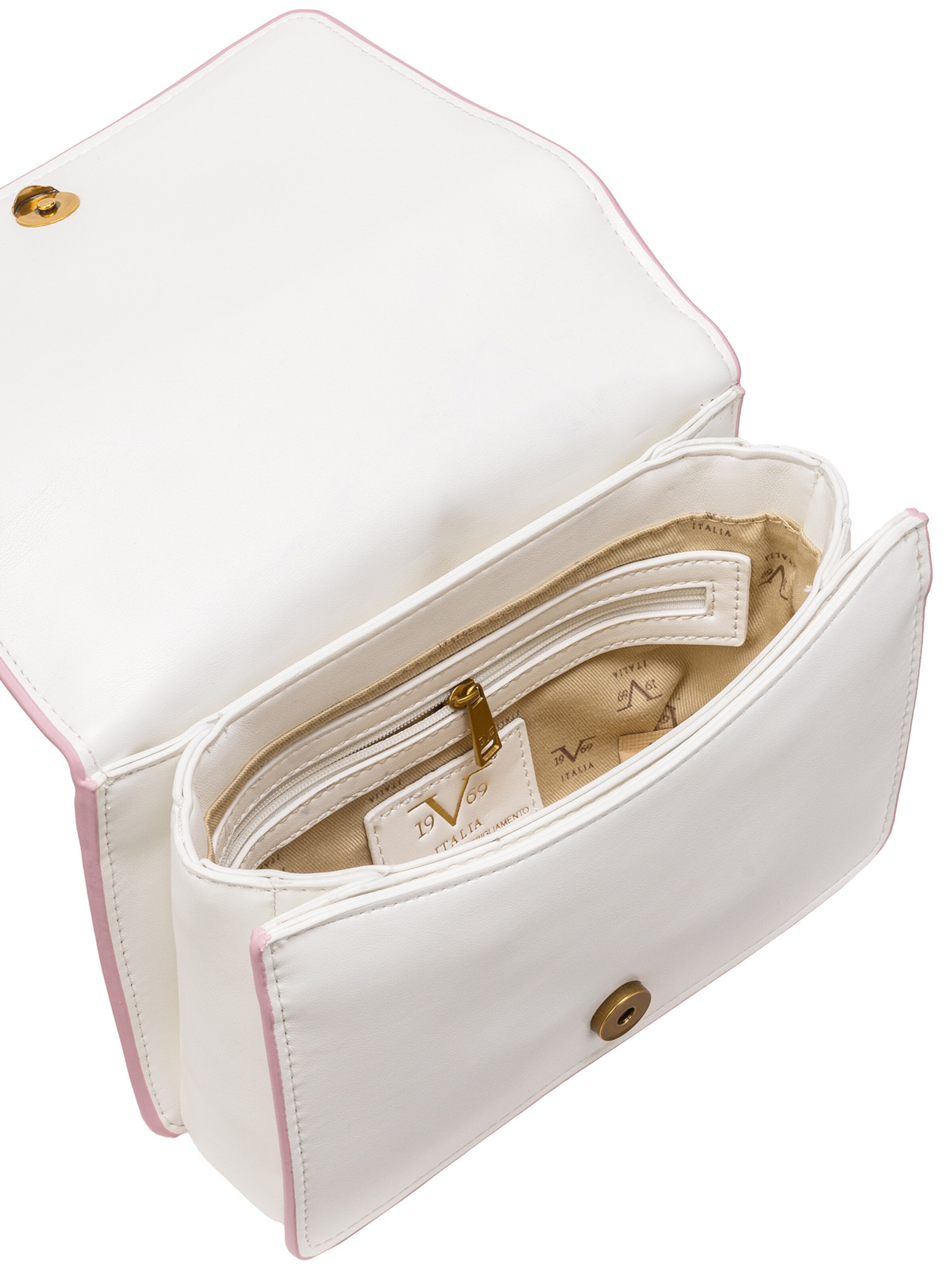Geantă de umăr 'Gaby' de la 19V69 ITALIA pe alb
