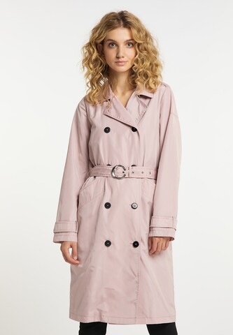 DreiMaster Klassik Between-seasons coat in Pink: front