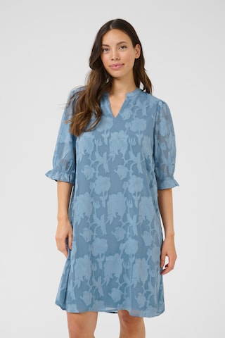Cream Jurk 'Yana' in Blauw: voorkant