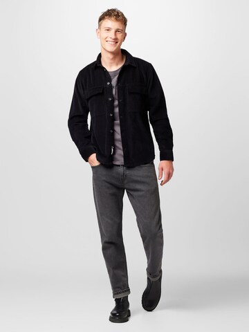 !Solid - Regular Fit Camisa 'Champion' em preto