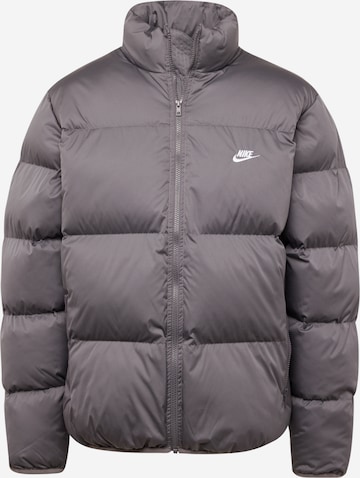 Nike Sportswear Winter Jacket 'Club' in Grey: front