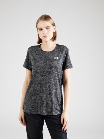 UNDER ARMOUR Funkcionalna majica 'Tech Twist' | črna barva: sprednja stran