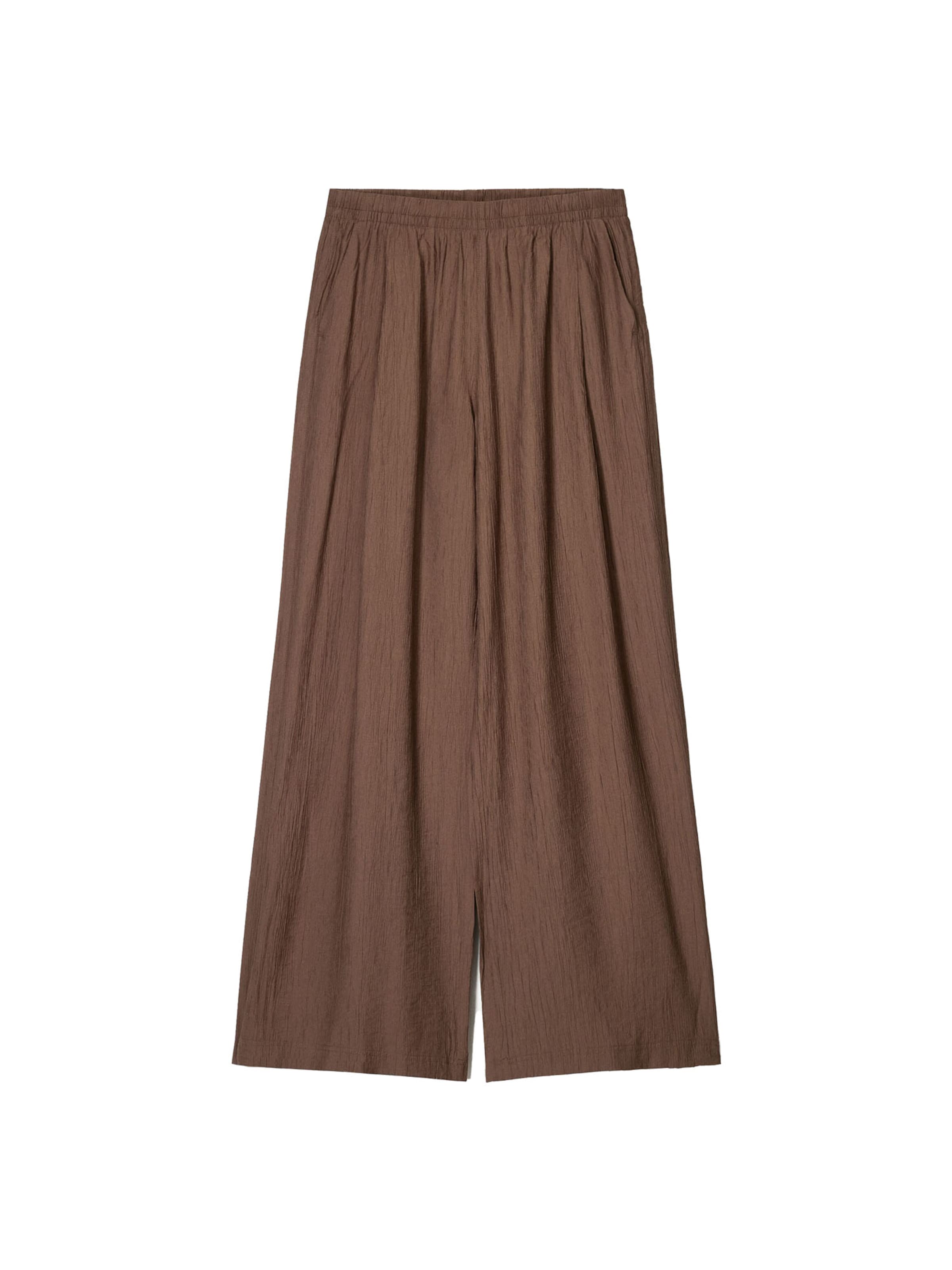 Bershka Kalhoty – hnědá: přední strana