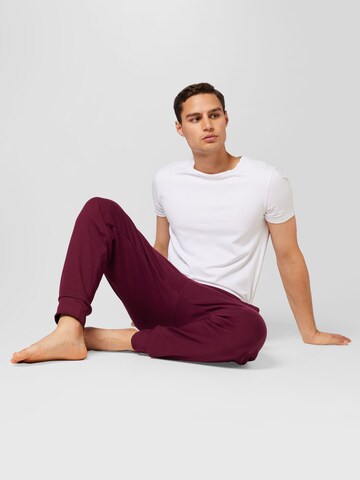 Tommy Hilfiger Underwear Tapered Pyjamabroek in Rood