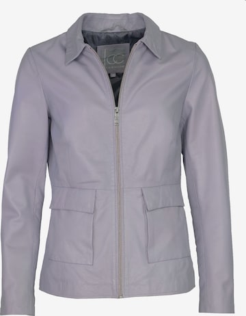 JCC Lederjacke in Lila: Vorderseite