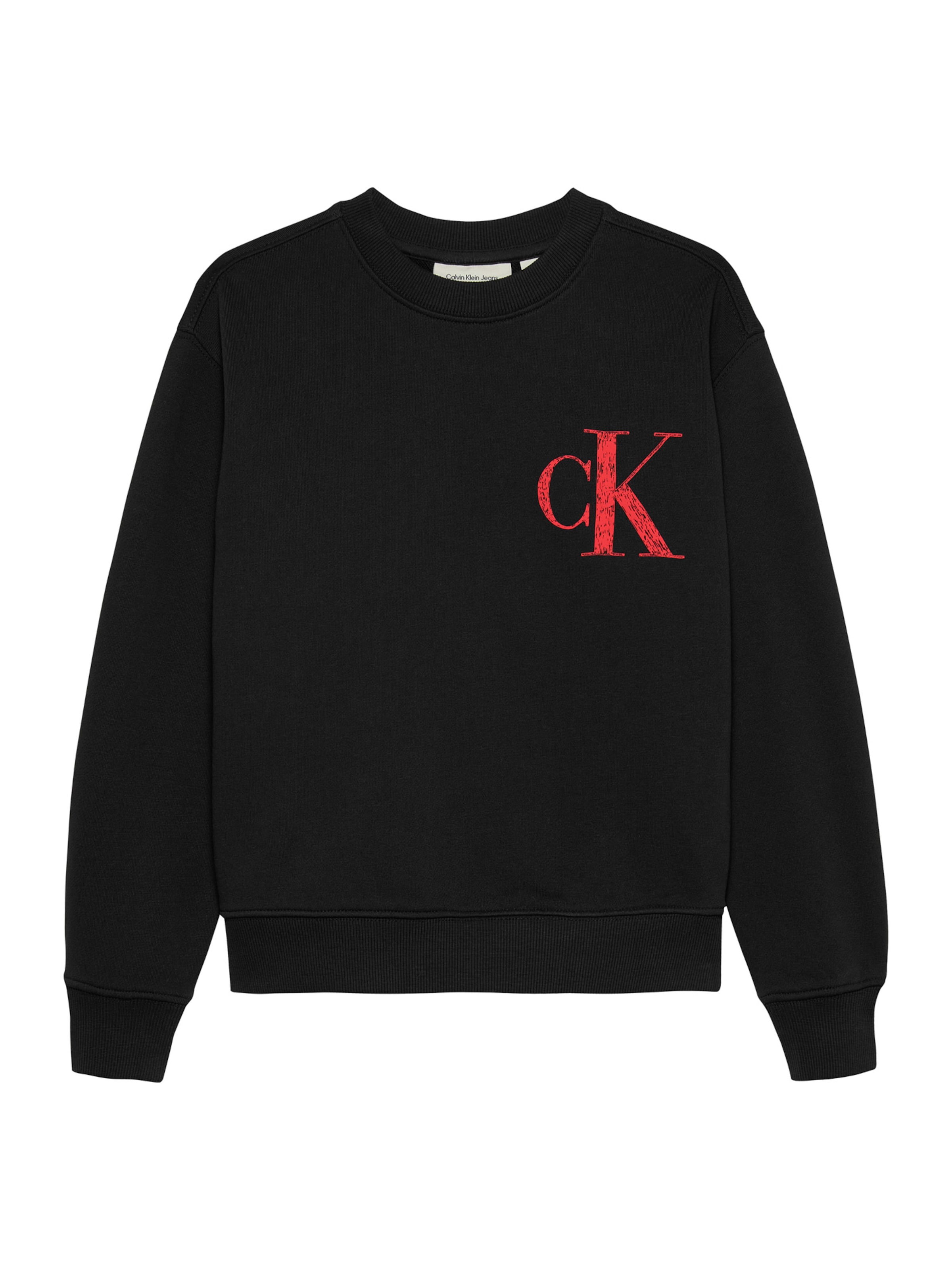 melns Calvin Klein Jeans Sportisks džemperis: no priekšpuses