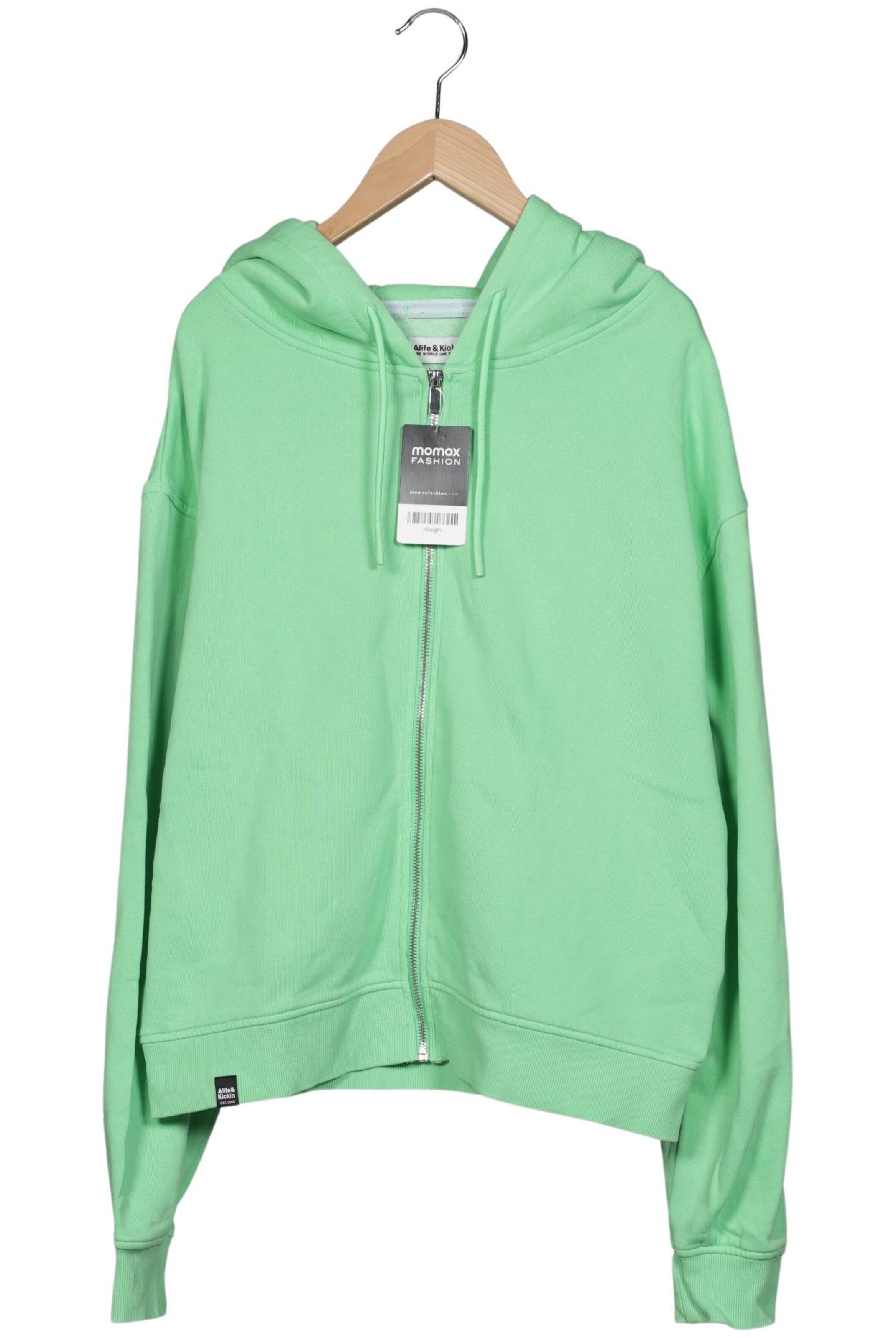 alife & kickin Sweatshirt & Zip-Up Hoodie in M in Green: front