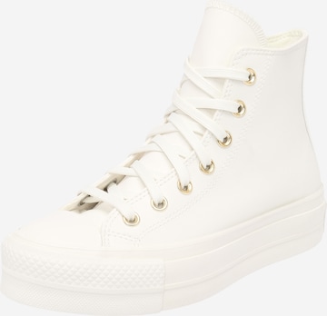 CONVERSE - Sapatilhas altas 'Chuck Taylor All Star Lift' em branco: frente