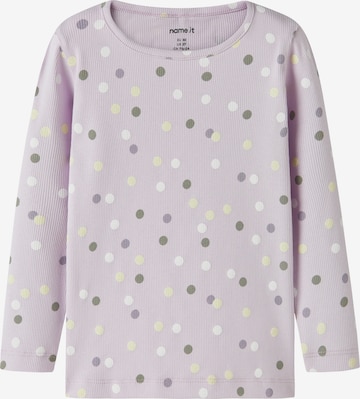 NAME IT Shirt 'NMFDOTTIA' in Purple: front