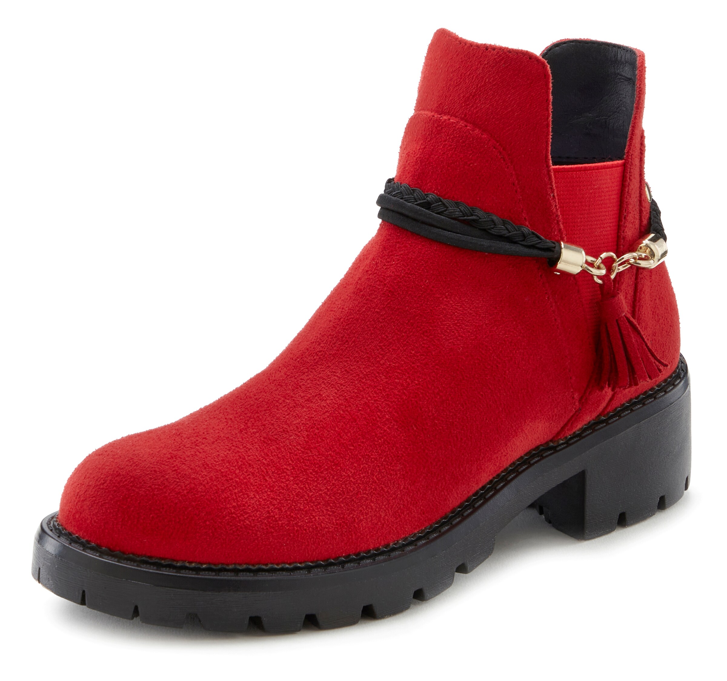 Ladies red chelsea boots sale