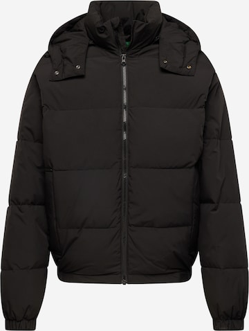 UNITED COLORS OF BENETTON Winter Jacket in Black: front