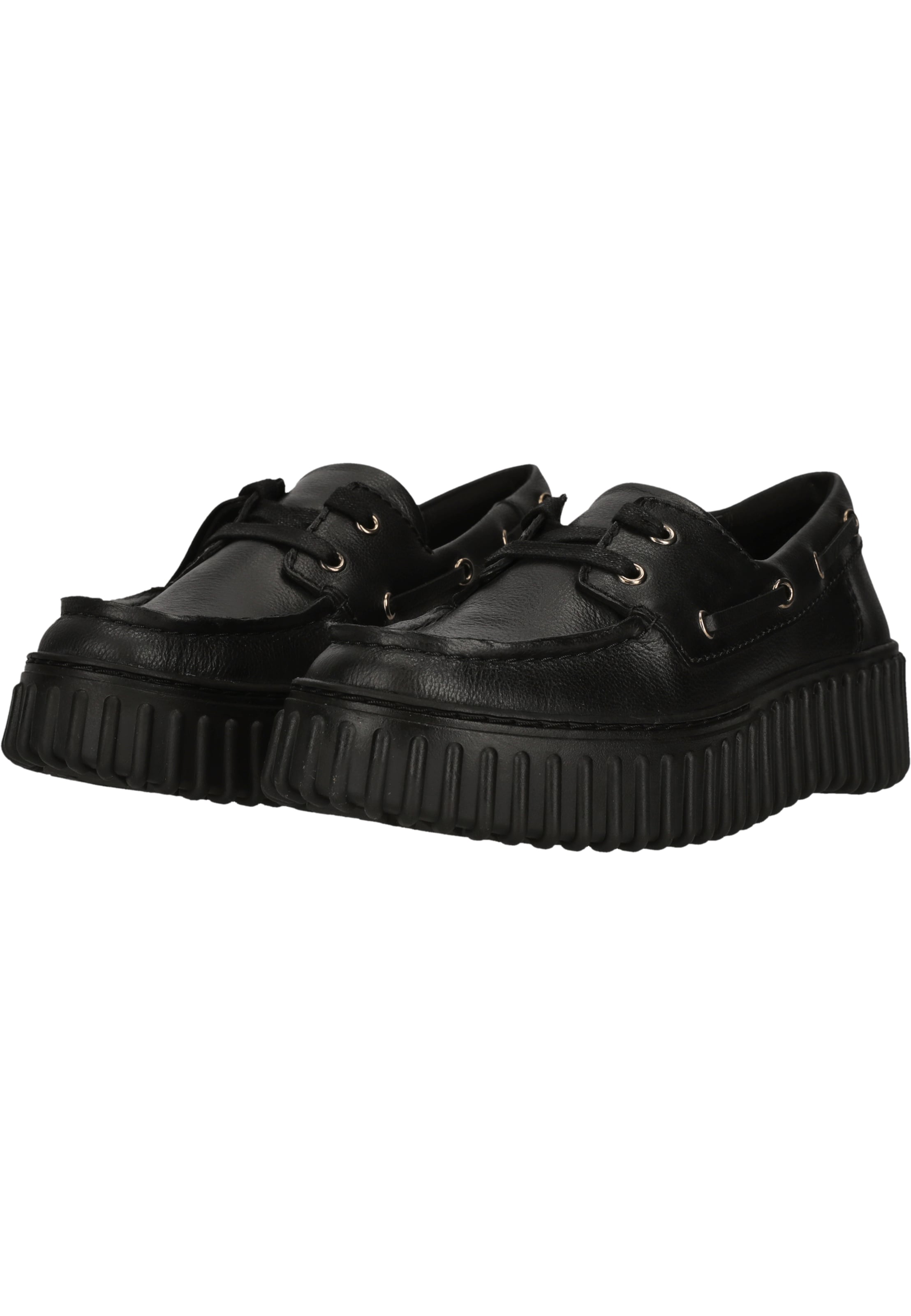 CLARKS Mocassins 'Torhill Boat' in Zwart