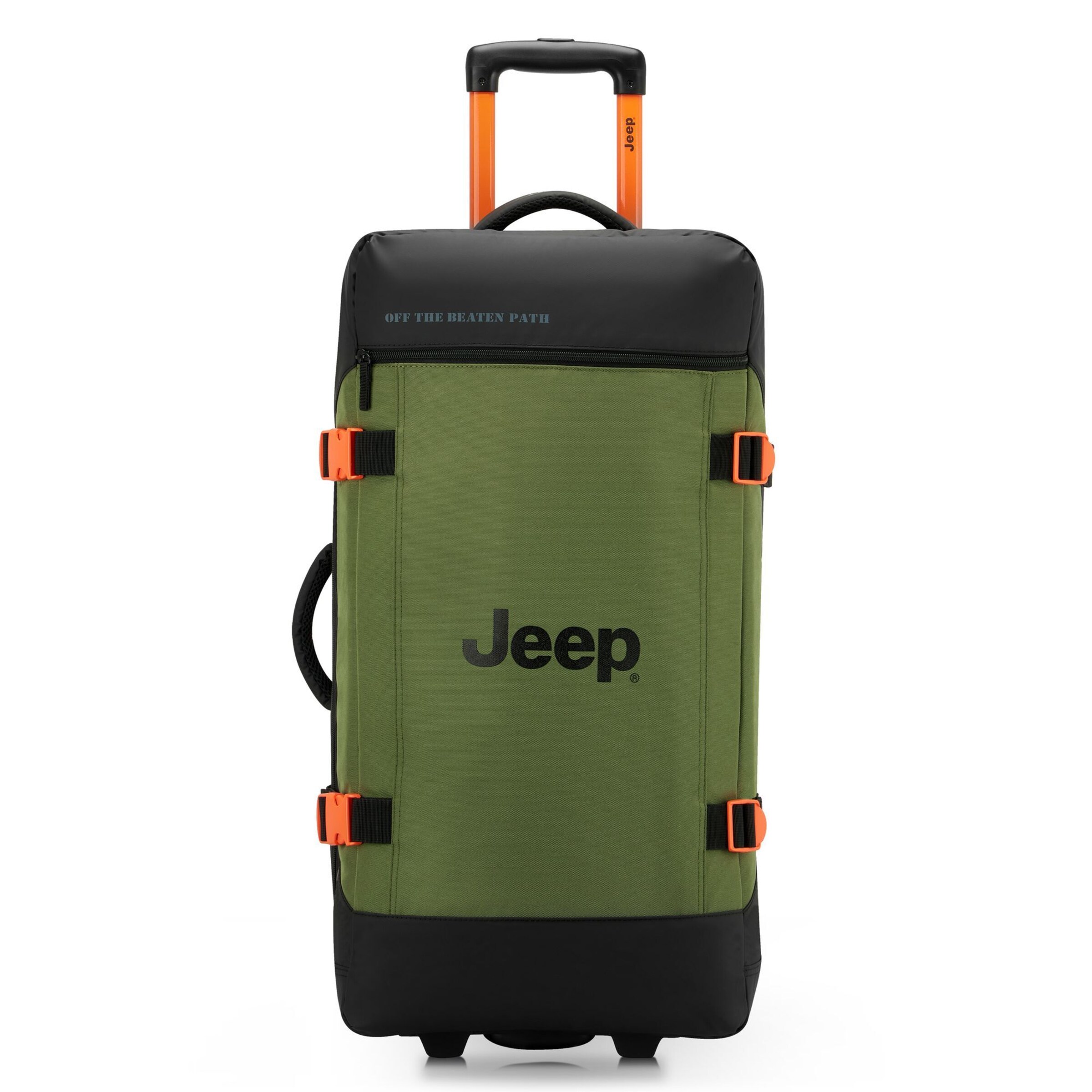 Trolley 'JS007C' di Jeep in verde: frontale