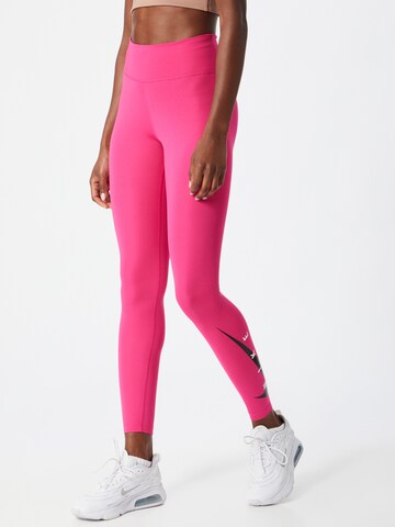NIKE Skinny Sportsbukser i pink: forside