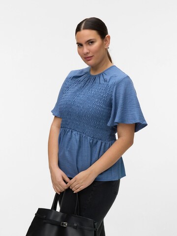Vero Moda Curve Blouse 'VMClifina' in Blauw: voorkant