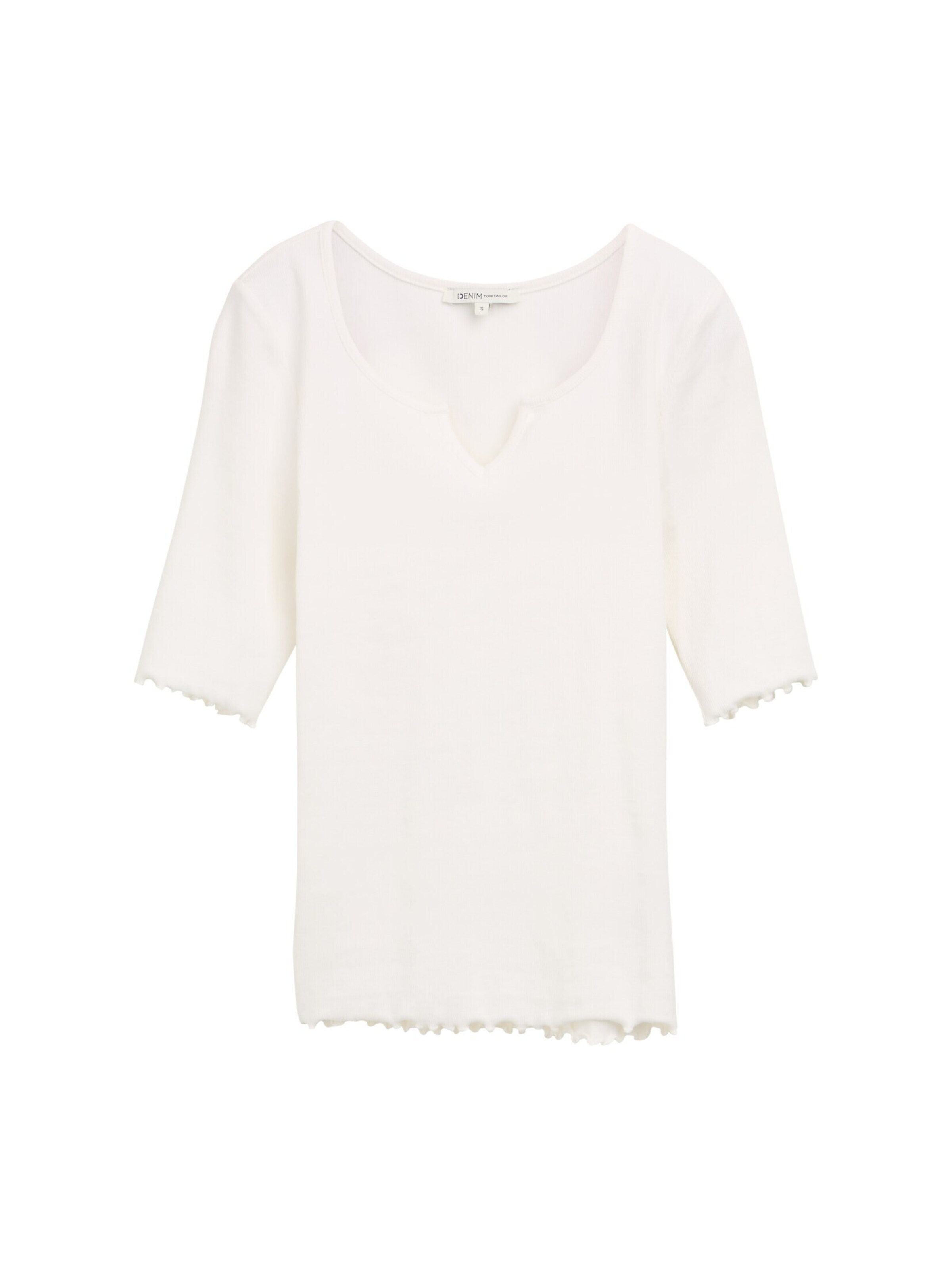 TOM TAILOR DENIM Shirt in Wit: voorkant