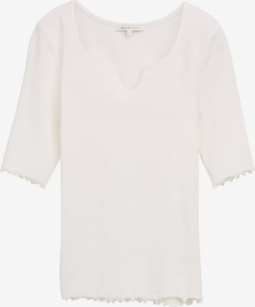 TOM TAILOR DENIM Shirt in White: front