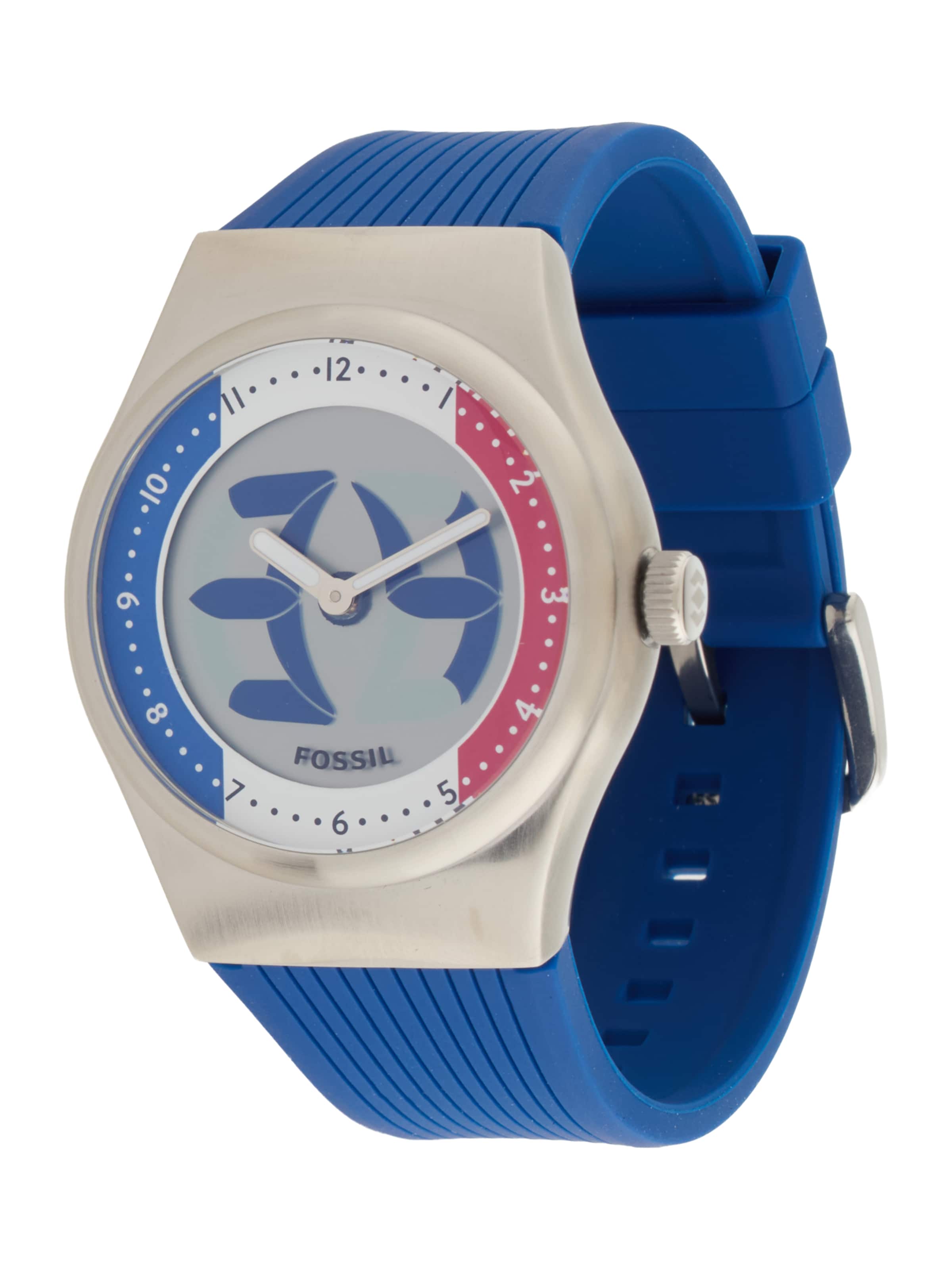 FOSSIL - Reloj analógico 'ARCHIVAL BIG TIC - France' en azul: frente