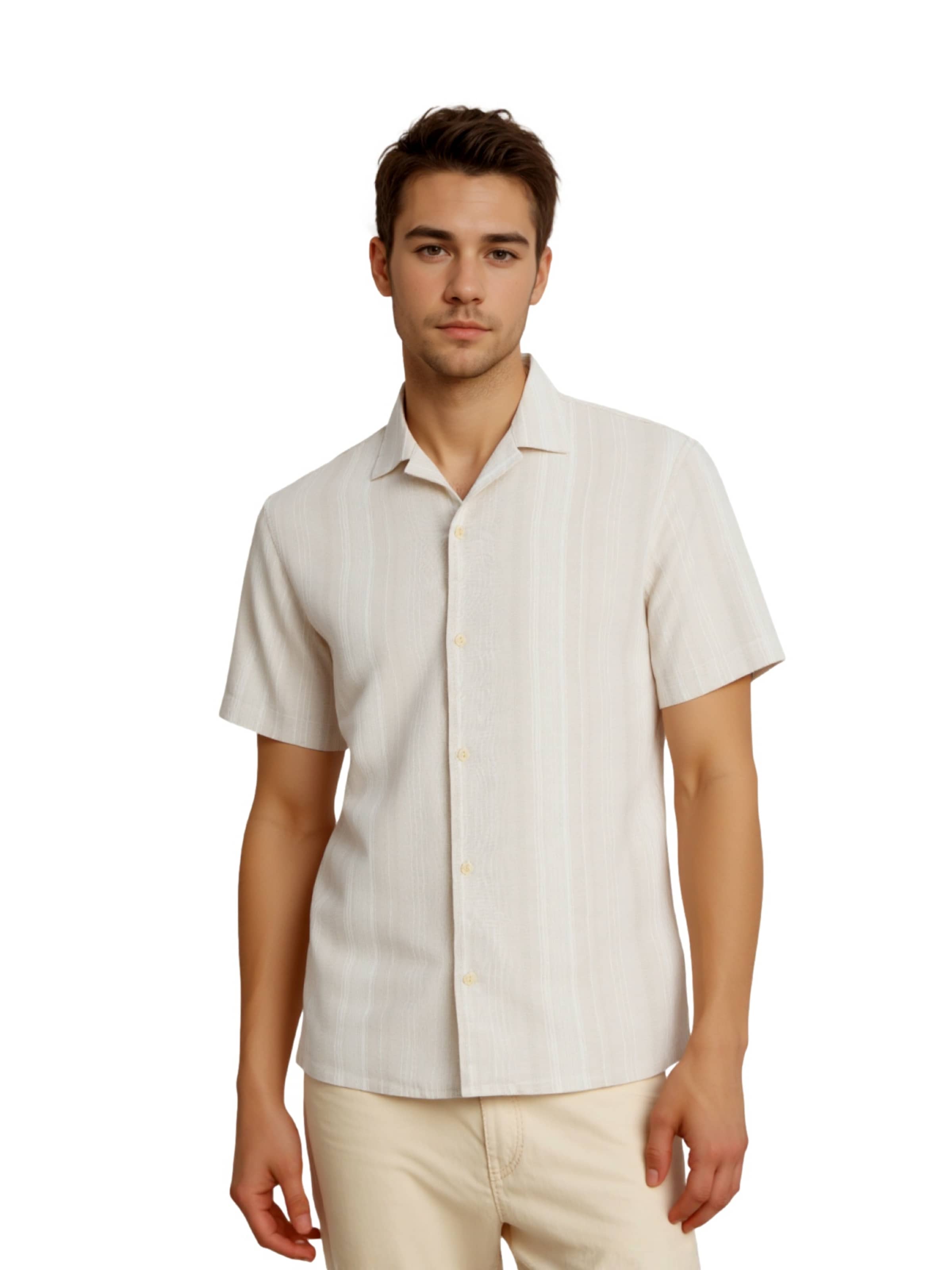 Fit confort Chemise 'Summer' JACK & JONES en jaune : devant