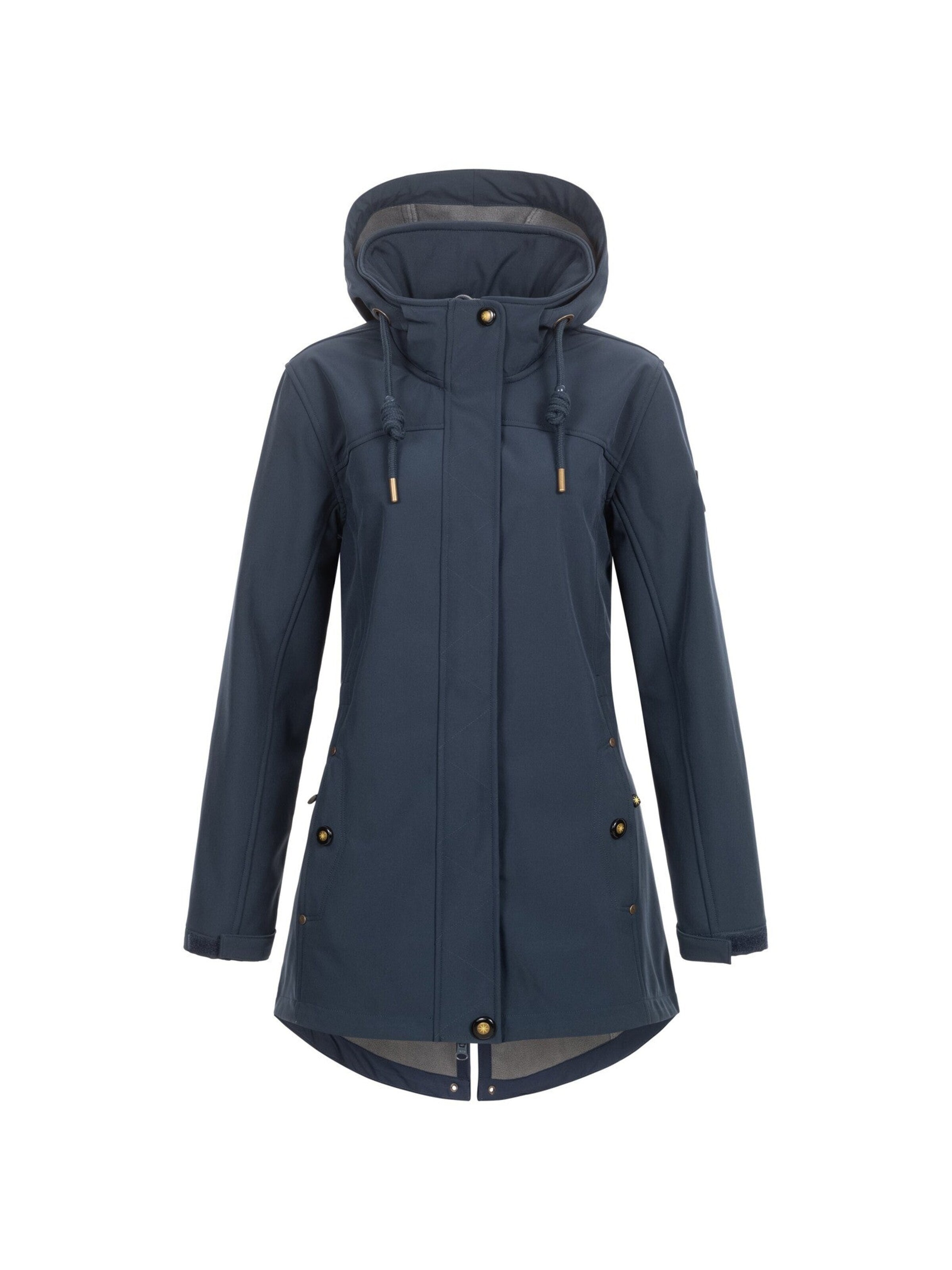 ankerglut Tussenjas 'Softshellmantel Ankerglutbrise Damen Softshelljacke Kapuze' in Blauw
