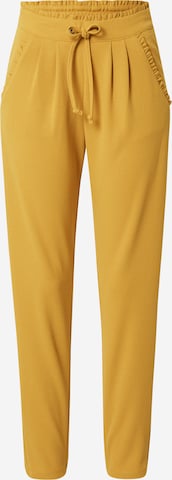 JDY Pleat-Front Pants 'CATIA' in Yellow: front