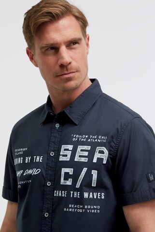 CAMP DAVID Regular fit Button Up Shirt in Blue