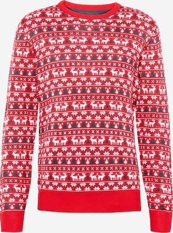 Lindbergh Pullover 'Christmas' in Rot: predná strana