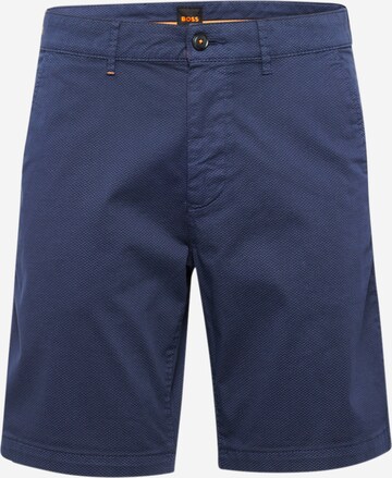 BOSS Chino Pants in Blue: front