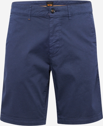 BOSS Orange Slim fit Chino Pants in Blue: front