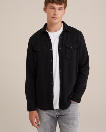 WE Fashion Regular fit Between-season jacket in Black: front
