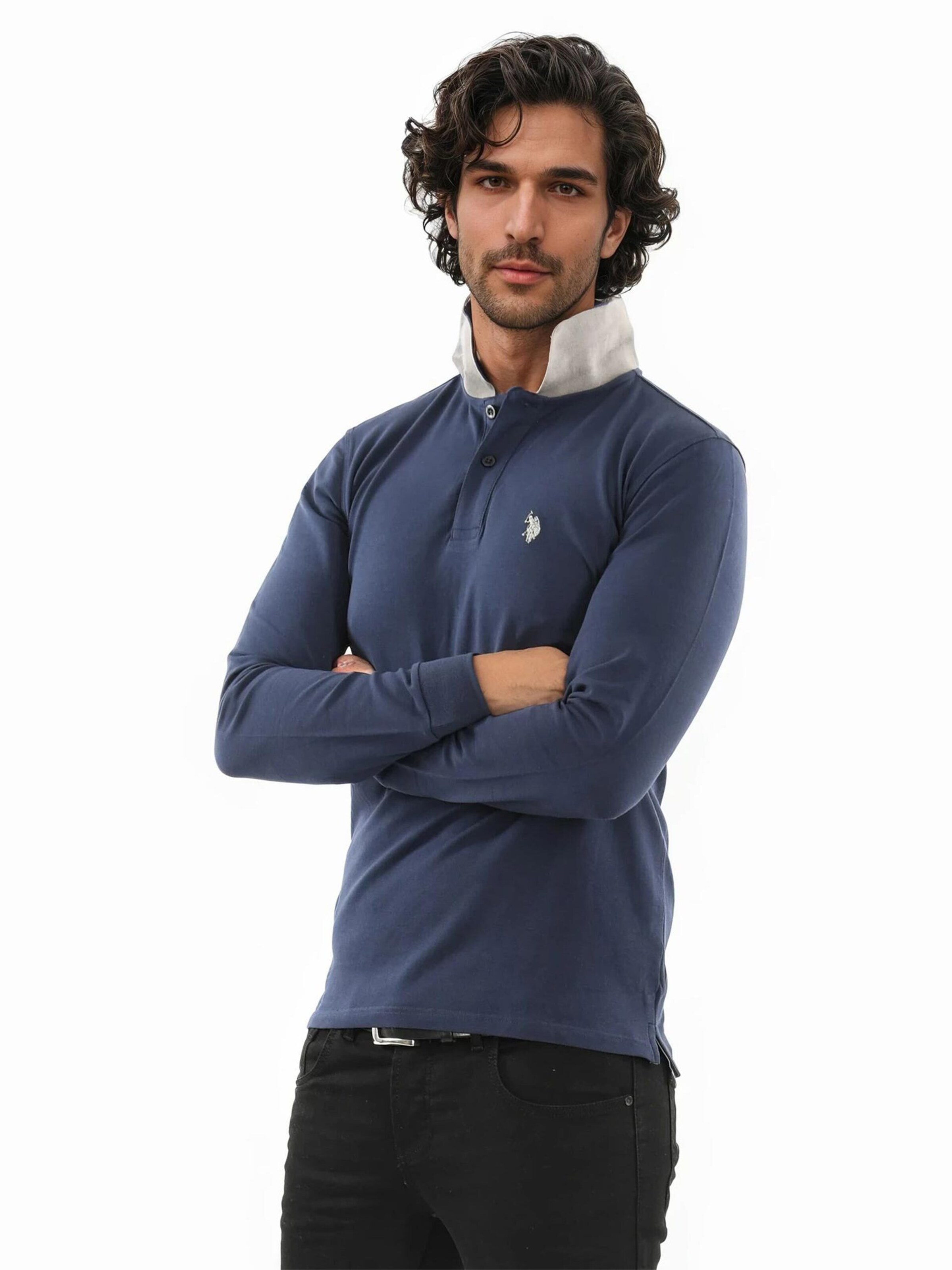 U.S. POLO ASSN. Shirt in Blue: front