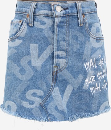 Levi's® Upcycling Jeansrock 'Wavvyboi Design' in Blau: predná strana