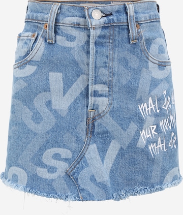 Levi's® Upcycling Jeansrock 'Wavvyboi Design' in Blau: predná strana