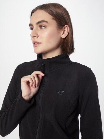 4F Athletic fleece jacket in Black