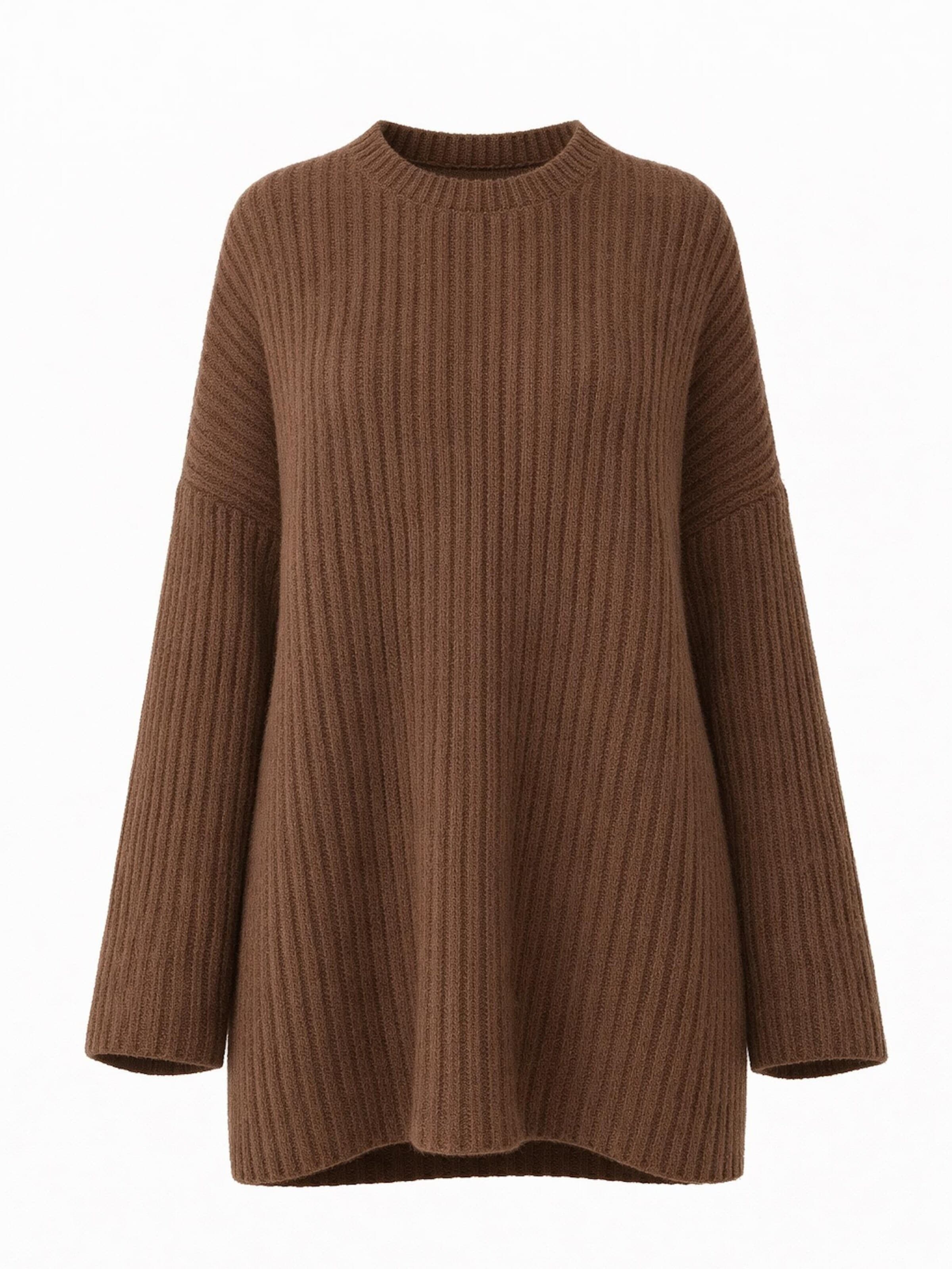 Worldclassca Oversizepullover 'Dicker'‌‌‌ in Braun: Vorderseite