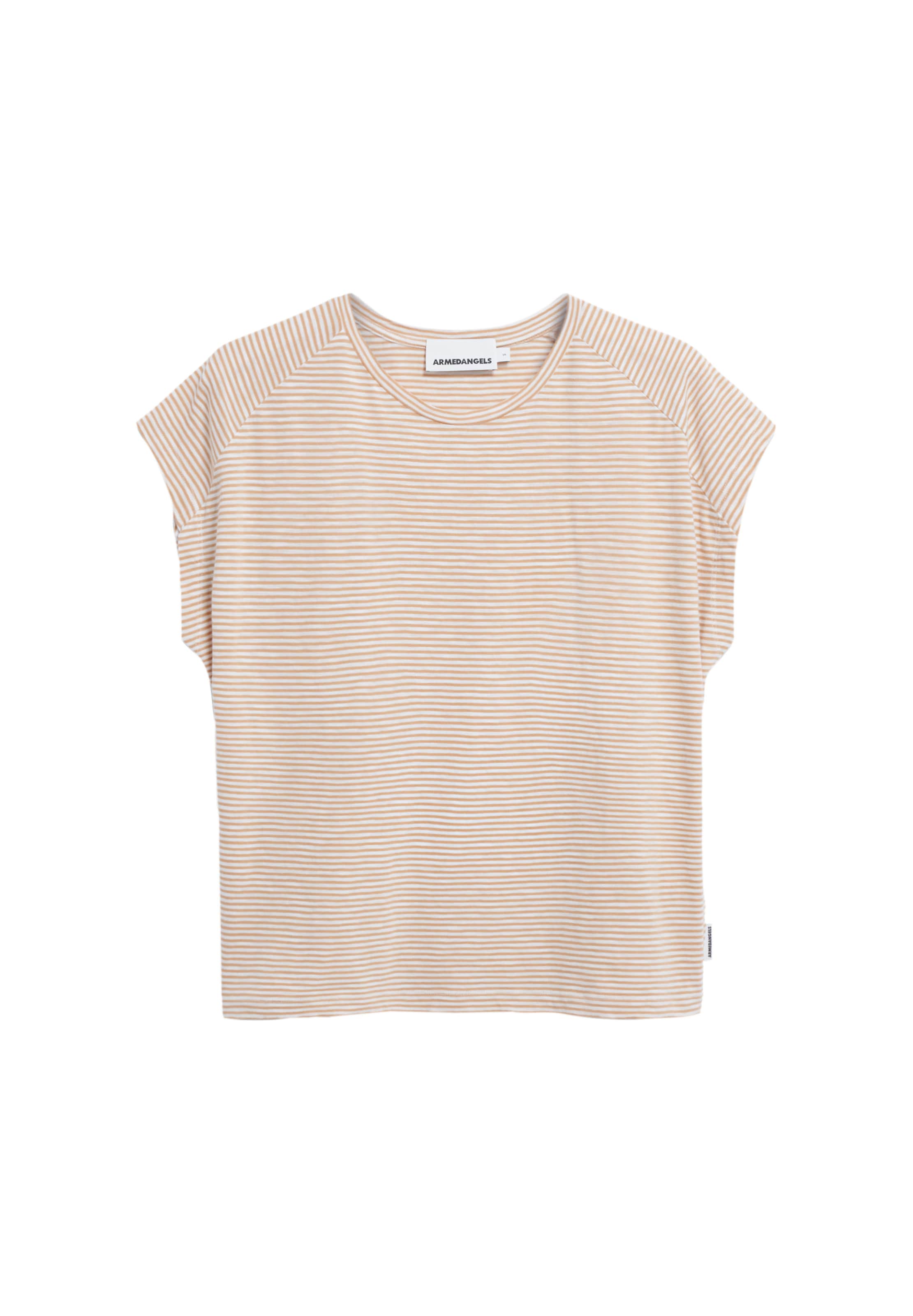 ARMEDANGELS T-Shirt ONELIAA LOVELY STRIPES in Beige: Vorderseite