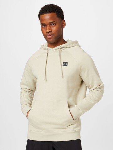 UNDER ARMOUR Regular fit Sportsweatshirt in Beige: voorkant